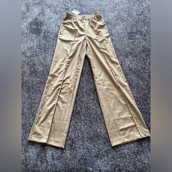 Cotton On Drew Wide Leg Linen Taupe Pants Size 0 NWT - Picture 1 of 7